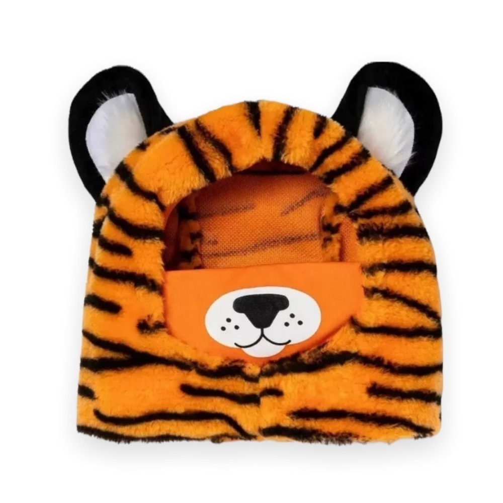Adult Plush Tiger Headwear Hat Costume Party Cosplay Halloween One Size Fit Most